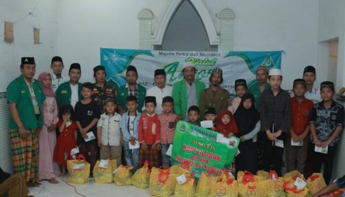 KOLABORASI PAC GP ANSOR WRINGINANOM DAN MAJELIS AL KARIM BERDZIKIR, BERSHOLAWAT, SANTUNAN YATIM PIATU